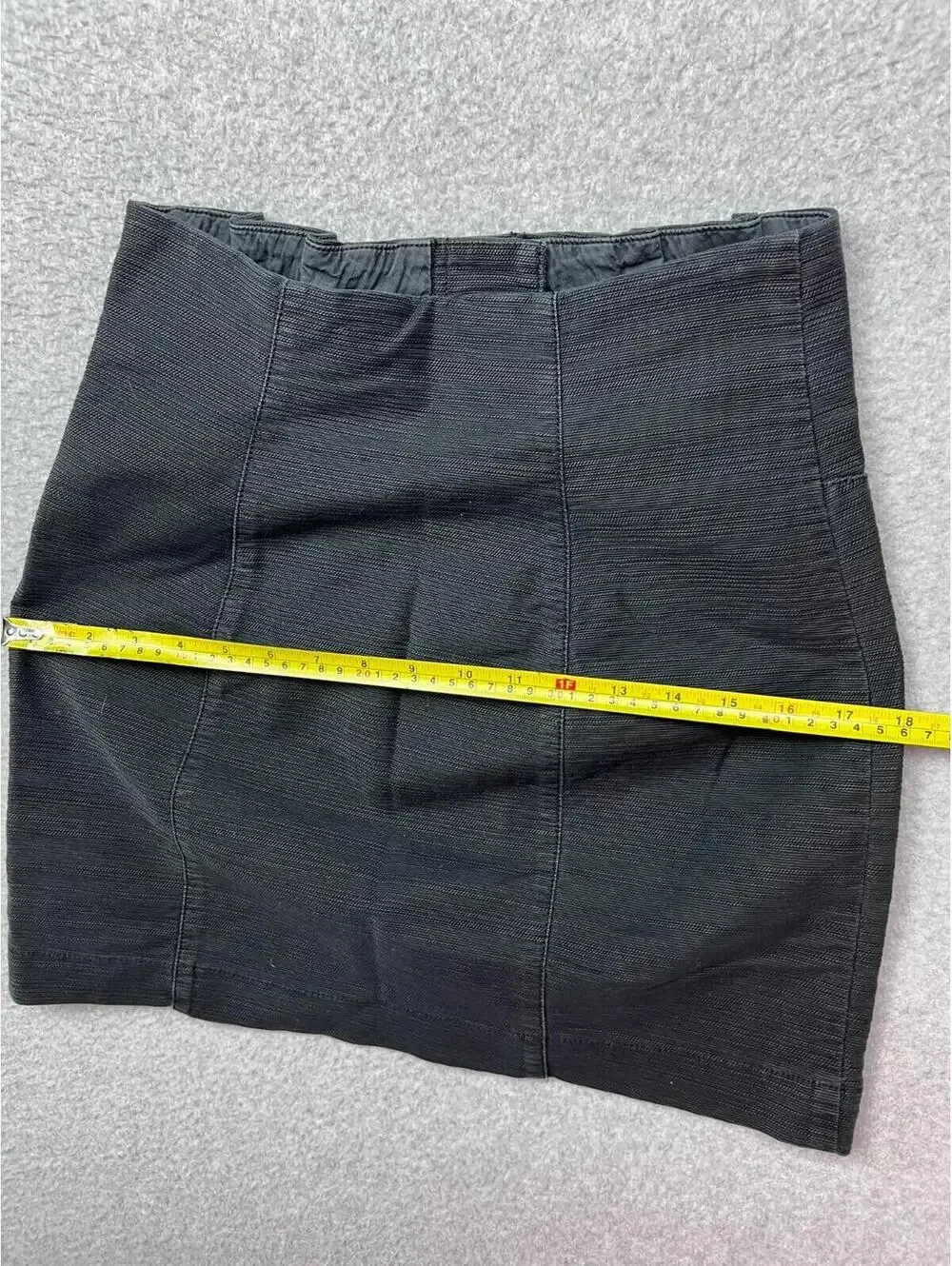 Free People Every Minute Every Hour Black High Waisted Button Front Mini Skirt 4
